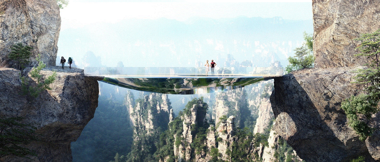 “Iliuziški” tiltai Kinijos nacionaliniam parkui